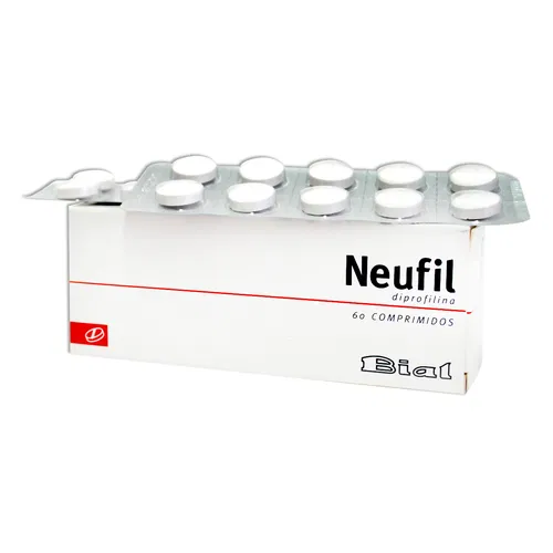 NEUFIL X 60 COMPRIMIDOS 2 Neufil Diprofilina 500mg BIAL para Asma y Bronquitis