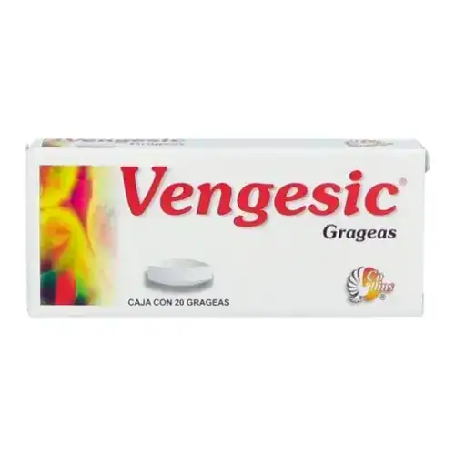 Vengesic Grageas, analgésico y antipirético en grageas, para aliviar dolores y fiebre de manera efec.