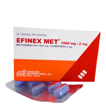 Efinex Met 1000/2 Mg X 30 Tabletas