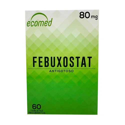 Febuxostat Ecomed 80Mg X 60 Tabletas 1 Febuxostat Ecomed 80Mg X 60 Tabletas