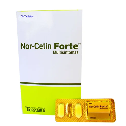 Nor-Cetin Forte X 50 Sobres De 2 Tabletas Nor-Cetin Forte X 1 Sobre De 2 Tabletas