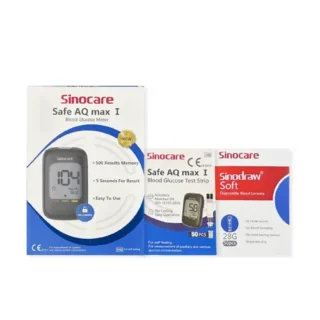 Sinocare Glucometro Safe Aq Max I+Tiras + Lancetas