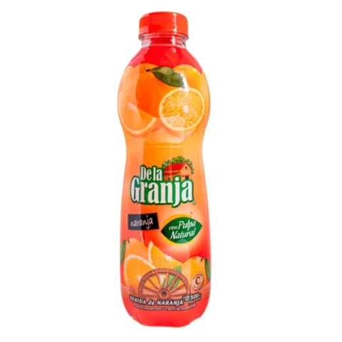 Bebida De La Granja Sabor Naranja 500Ml