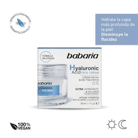 Crema Facial Acido Hialuronico Babaria 50Ml