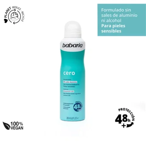 Desodorante Spray Cero 48H Babaria 200Ml