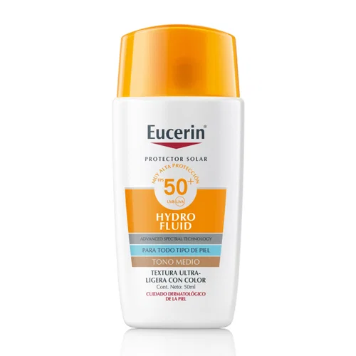 Eucerin Sun Hydro Fluid 50+ C/Color Medio 50Ml 1 Eucerin Sun Hydro Fluid 50+ C/Color Medio 50Ml