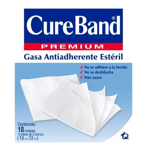 Gasa Cureband 10X10 X 1 Sobre De 2 Gasas