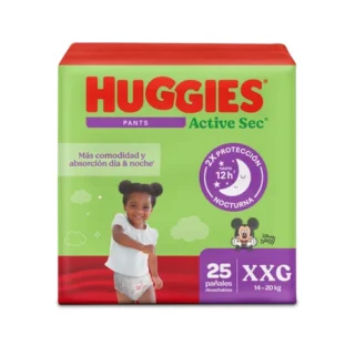 Pañales Huggies Active Sec Pants Etapa 5/XXG 25U