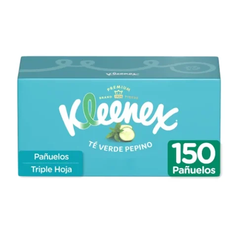 Pañuelos Faciales Kleenex Té Verde Pepino 150U