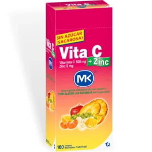 Vita C + Zinc Mk Tutifruti X 100 Tabletas