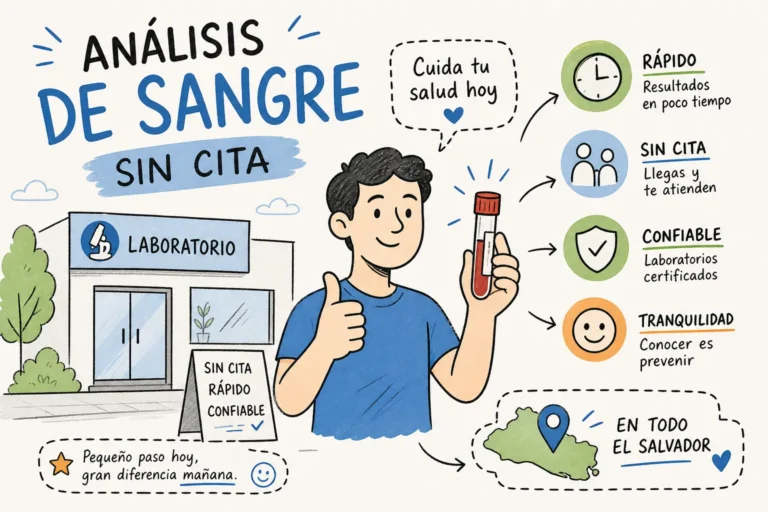 Análisis de sangre sin cita el salvador