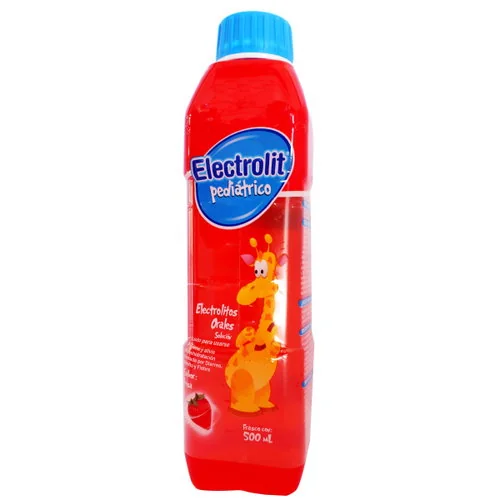 Electrolit Suero Pediatrico Sabor Fresa X 500 Ml 1 Electrolit Suero Pediátrico sabor fresa frasco de 500 ml