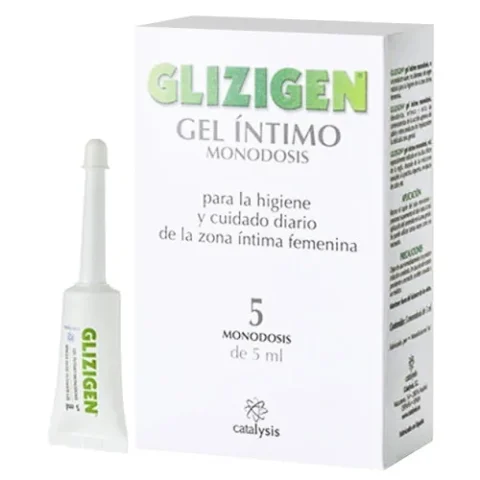 Glizigen Gel Íntimo presentación de 5 monodosis de 5 mL