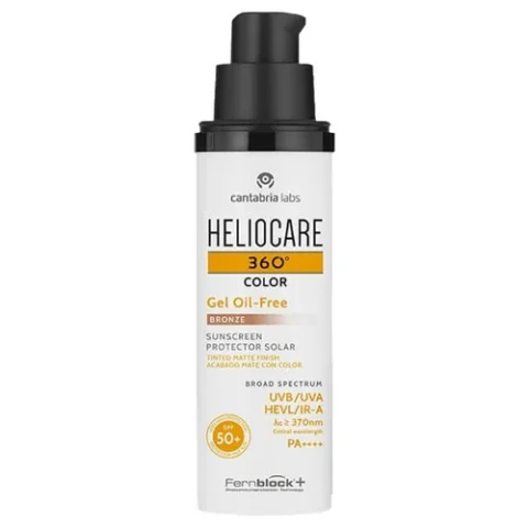 Heliocare 360° Color Gel Oil-Free Bronze 50Ml con Fernblock para piel mixta o grasa