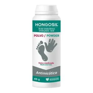 Hongosil Polvo 45 Gramos con undecilenato de zinc y ácido undecilénico