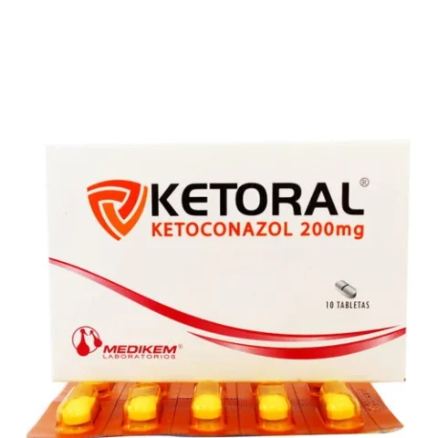 Caja de Ketoral 200Mg X 10 Tabletas con ketoconazol