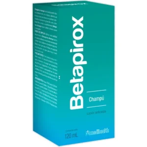 Betapirox Shampoo Anticaspa frasco de 120 ml con piroctona olamina 1%