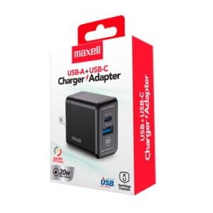 Cargador De Pared 2 Salidas Usb A + Usb C Maxell
