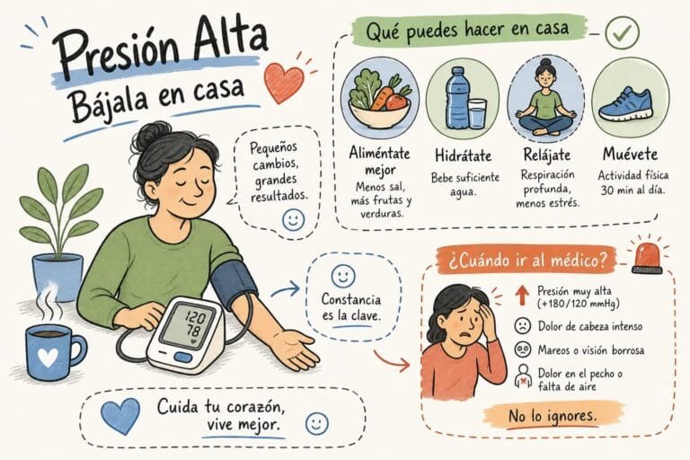 Cómo bajar la presión alta en casa y cuándo ir al médico