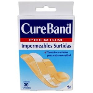 Curas Cureband Premium Surtidas X 30 Unidades en su empaque