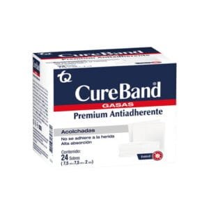 Gasa Cureband 7.5X7.5 en su empaque