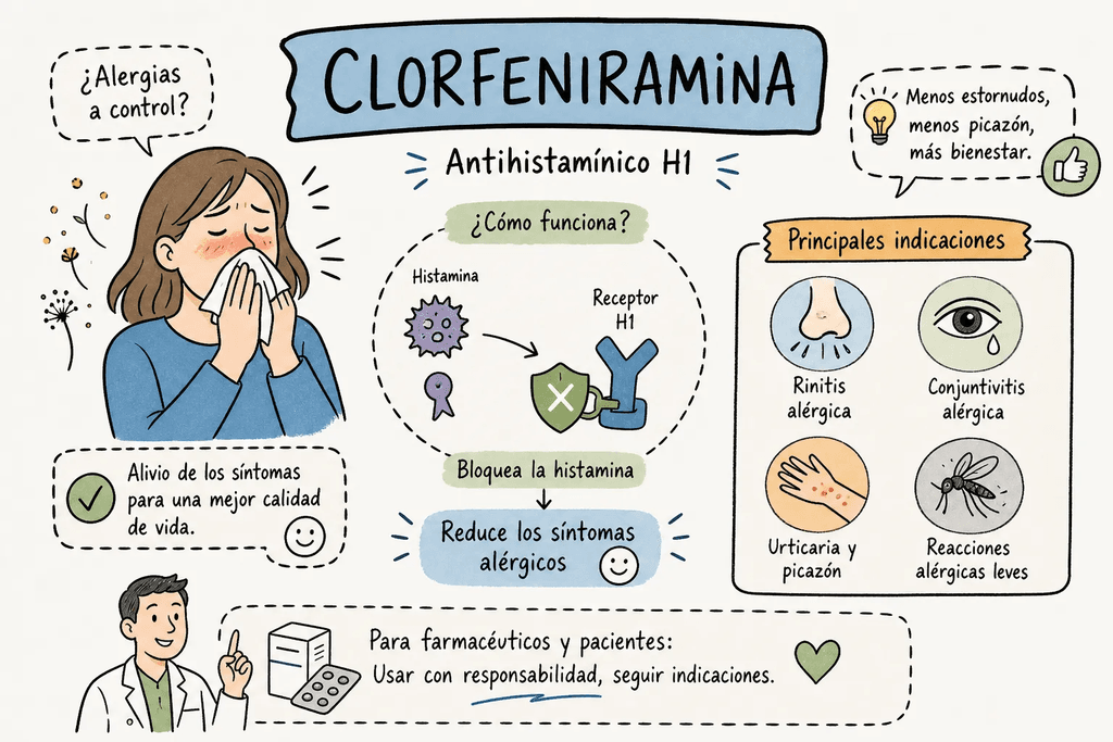 Clorfeniramina: qué es, cómo funciona