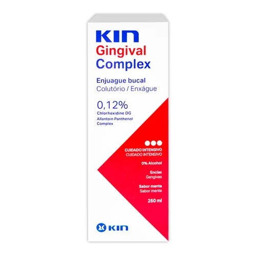Frasco de Kin Gingival Colutorio 250 ml para higiene bucal
