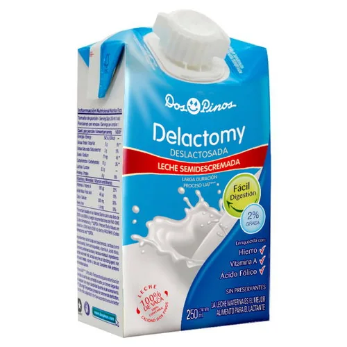 Leche Delactomy Semidescremada 2% 250Ml 2 Leche Delactomy Semidescremada 2% 250 mL Dos Pinos