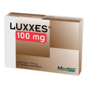Caja de Luxxes 100 mg x 30 tabletas con lamotrigina
