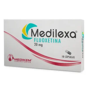 Caja de Medilexa 20 mg con 10 cápsulas de fluoxetina