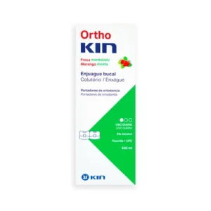 Ortho Kin Fresa Mentolada enjuague bucal frasco de 500 ml