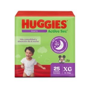 Pañales Huggies Active Sec Pants Etapa 4/XG 25U