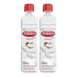 Pedialyte Suero Coco 60 Meq Two Pack X 500Ml