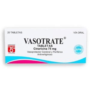 Vasotrate 75Mg X 20 Tabletas - Medicamento para vértigo y mareos