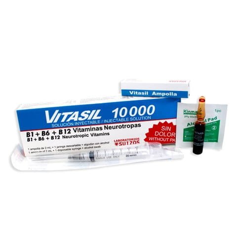 Vitasil Inyectable 10,000(Neurotropas+Complejo B) Vitasil Inyectable 10,000 para el sistema nervioso