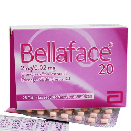 Bellaface 20 X 28 Tabletas Bellaface 20 X 28 Tabletas - Anticonceptivo y tratamiento del acné