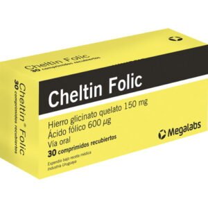 Cheltin Folic X 30 Comprimidos, suplemento de ácido fólico