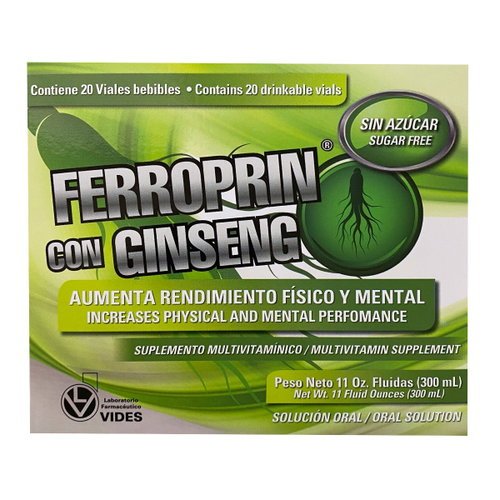 Ferroprin Con Ginseng X 20 Viales Ferroprin Con Ginseng X 20 Viales