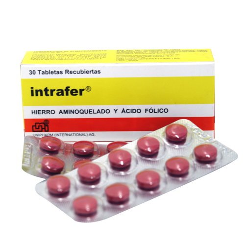 Intrafer X 30 Grageas Intrafer X 30 Grageas - Suplemento de hierro y ácido fólico