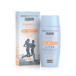 Isdin Fotoprotector Fusion Gel Sport Spf 50 en uso