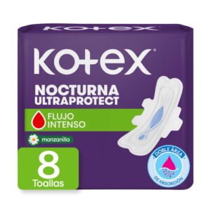 Toallas Femeninas Kotex Nocturna Manzanilla 8U